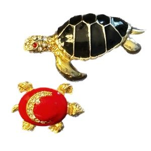 2 turtle pins